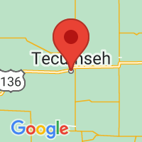 Map of Tecumseh, NE US